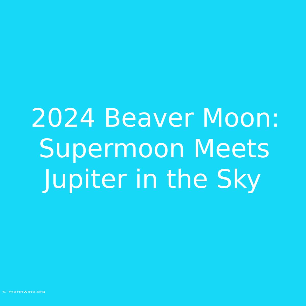 2024 Beaver Moon: Supermoon Meets Jupiter In The Sky