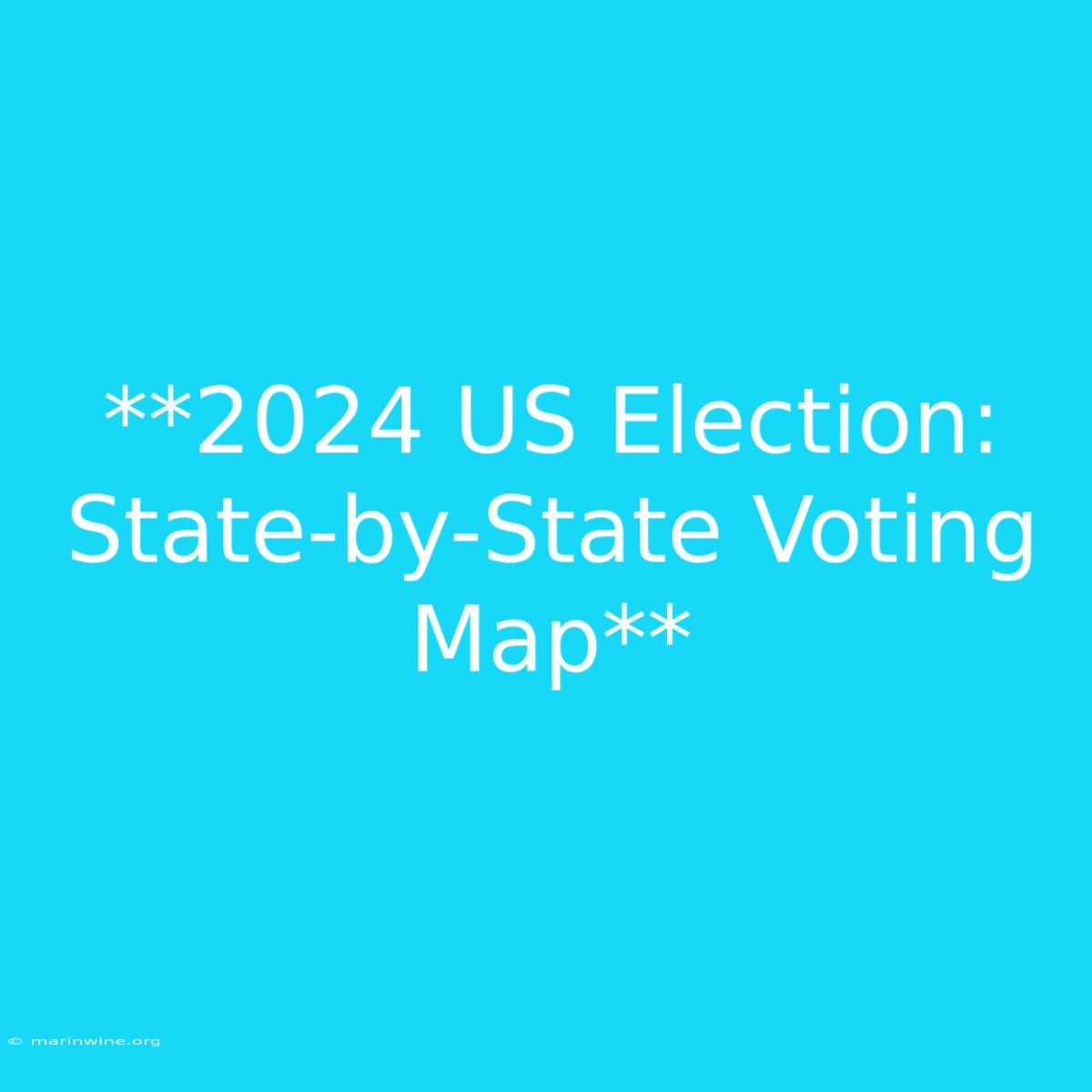 **2024 US Election: State-by-State Voting Map**