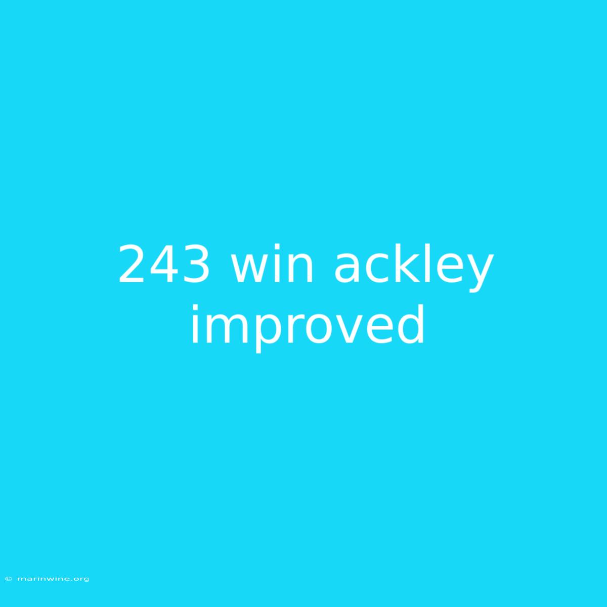 243 Win Ackley Improved