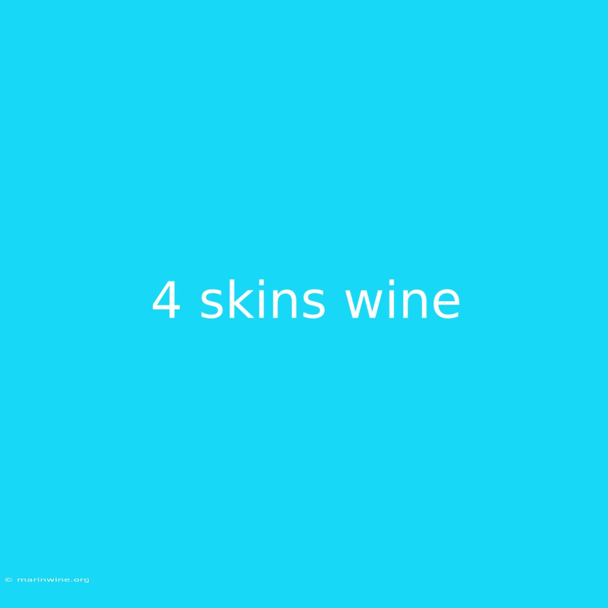 4 Skins Wine