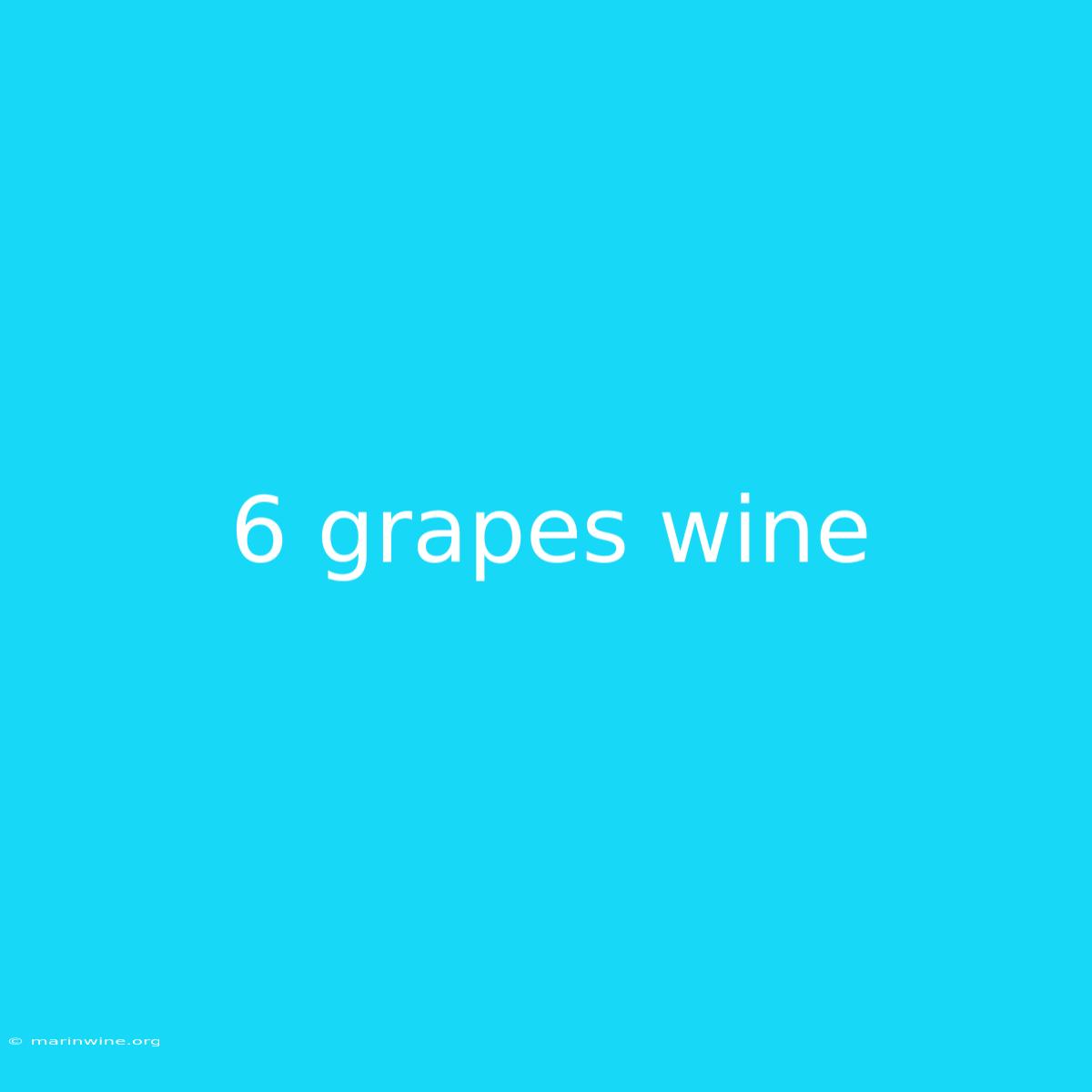 6 Grapes Wine