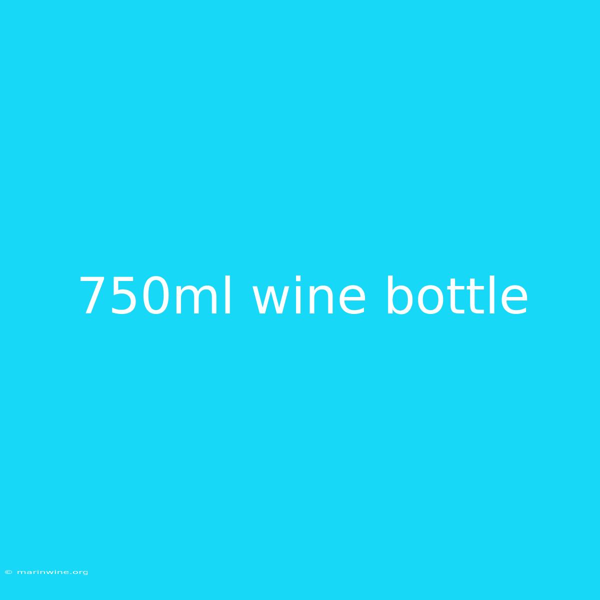 750ml Wine Bottle