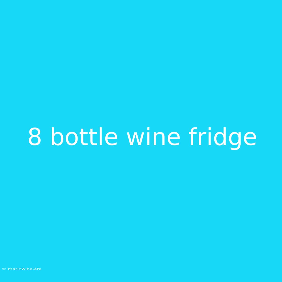 8 Bottle Wine Fridge