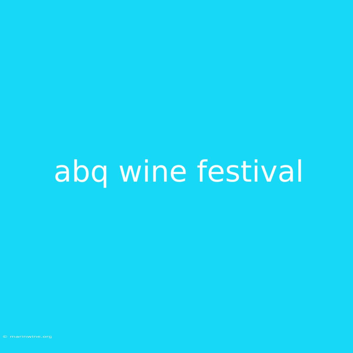 Abq Wine Festival