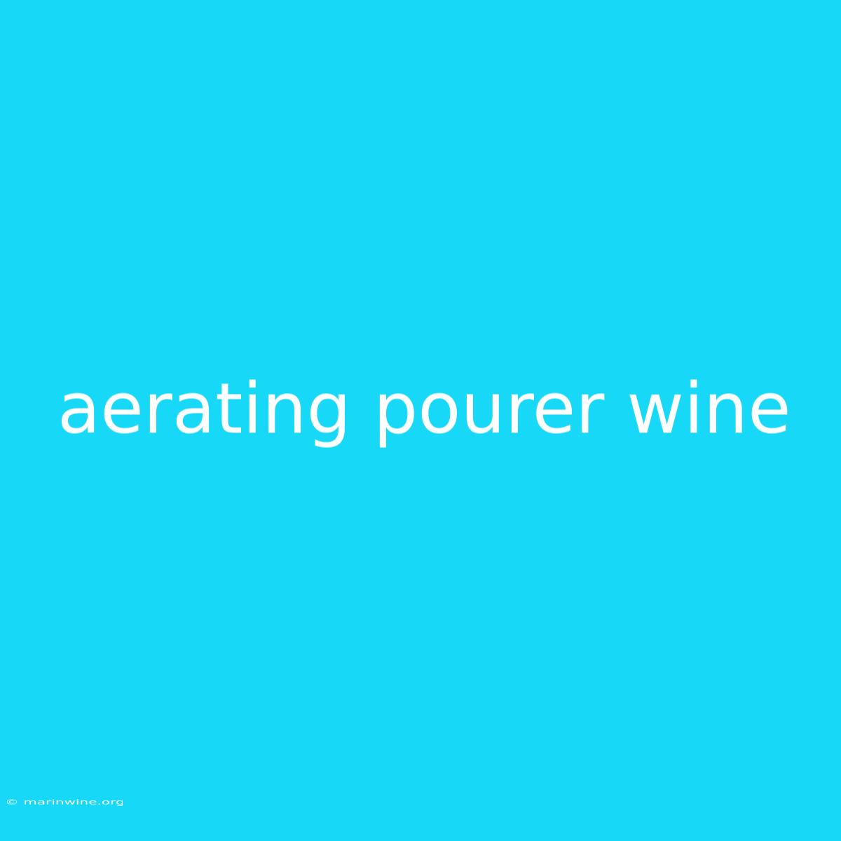 Aerating Pourer Wine