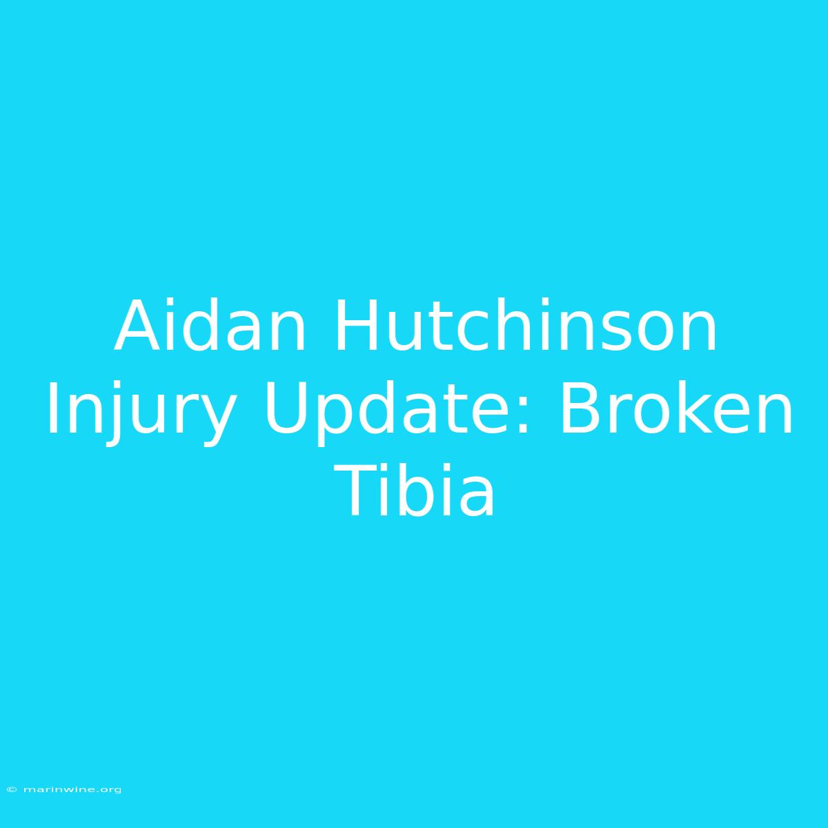 Aidan Hutchinson Injury Update: Broken Tibia 