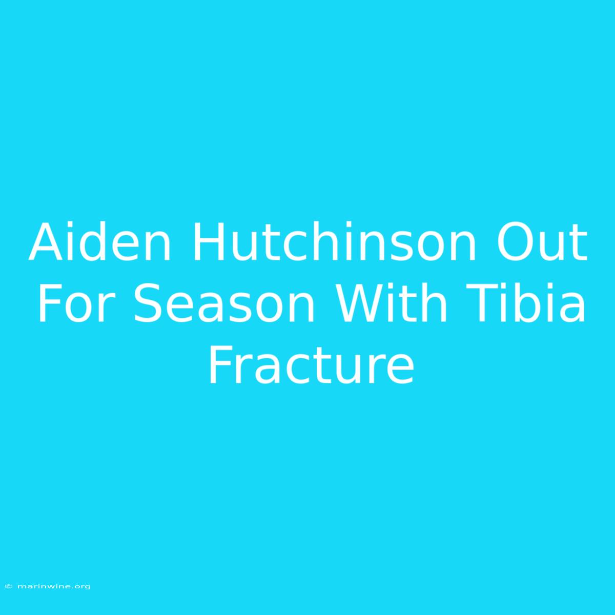 Aiden Hutchinson Out For Season With Tibia Fracture