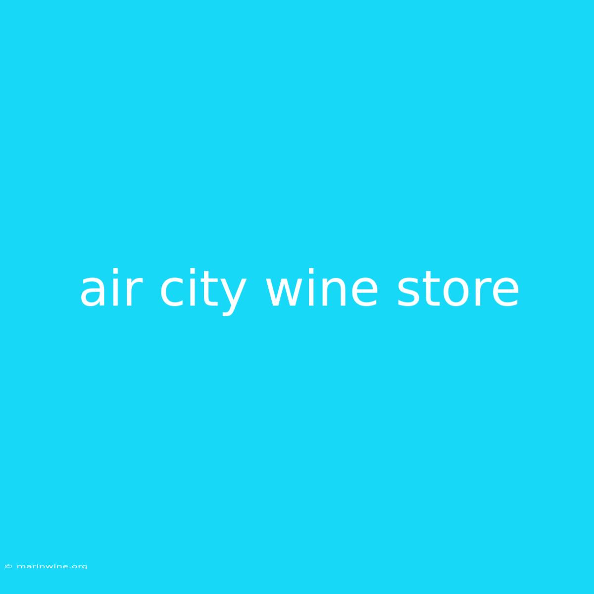 Air City Wine Store