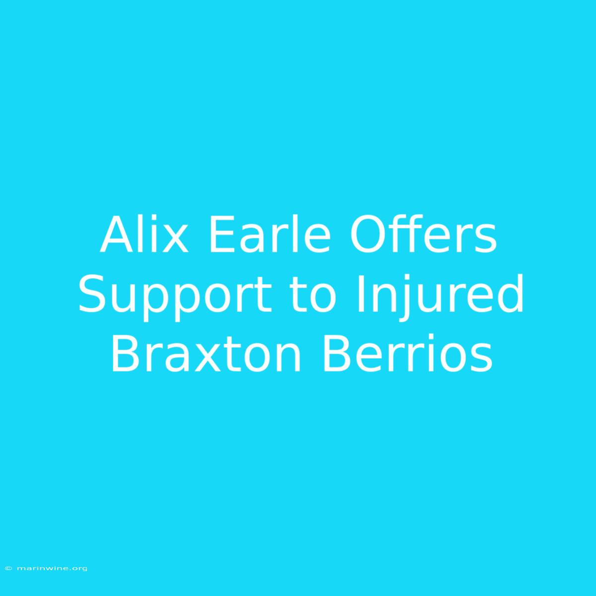 Alix Earle Offers Support To Injured Braxton Berrios