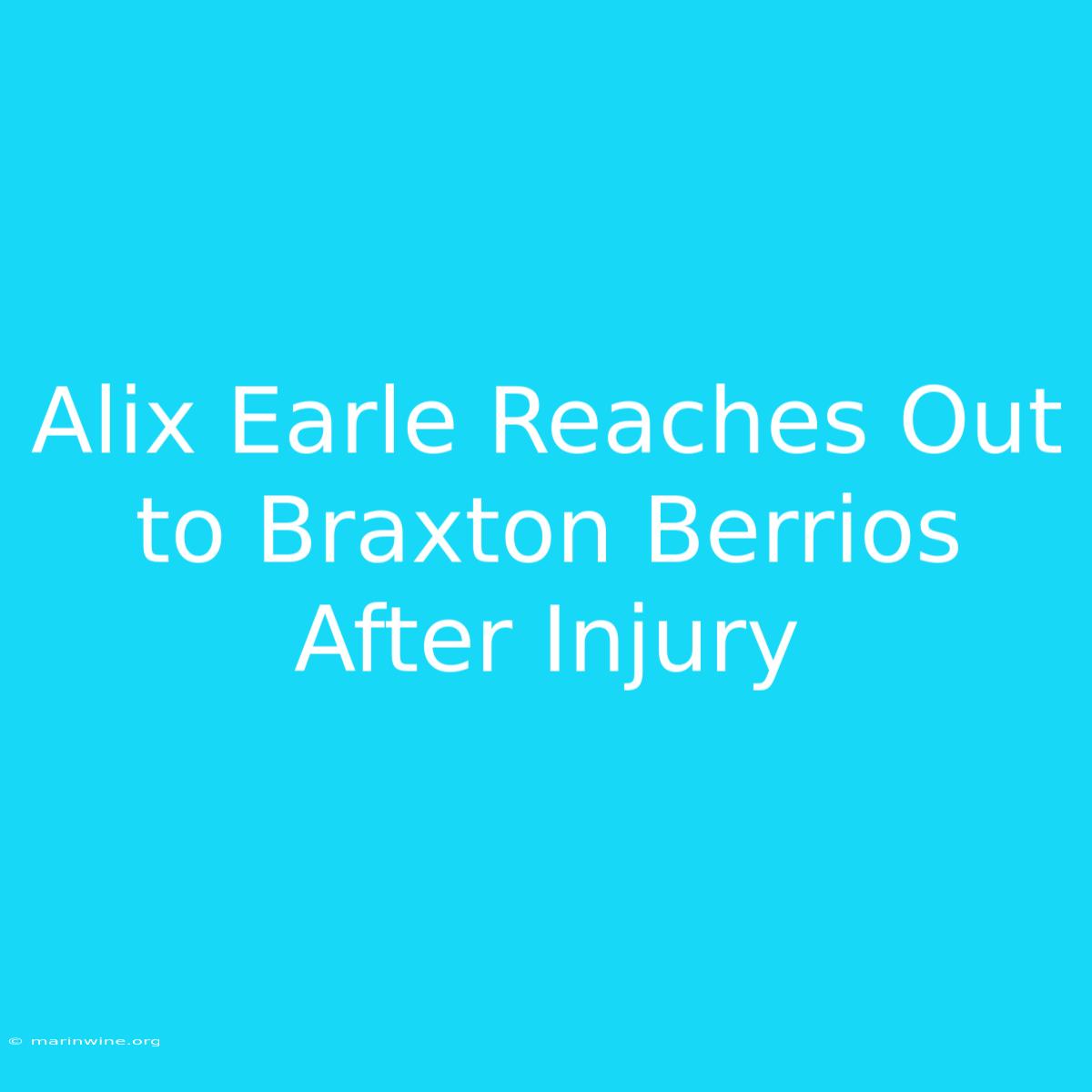 Alix Earle Reaches Out To Braxton Berrios After Injury