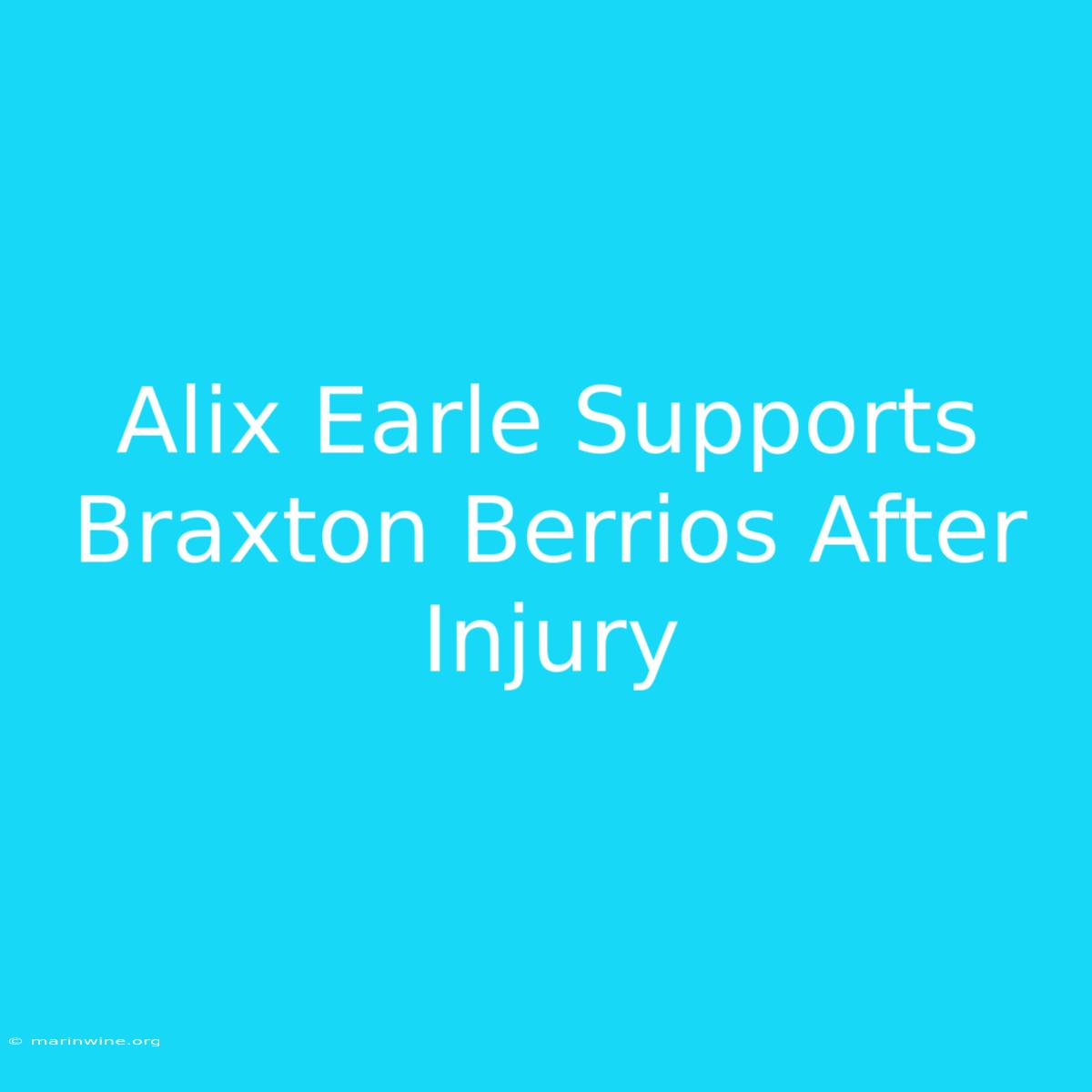 Alix Earle Supports Braxton Berrios After Injury 