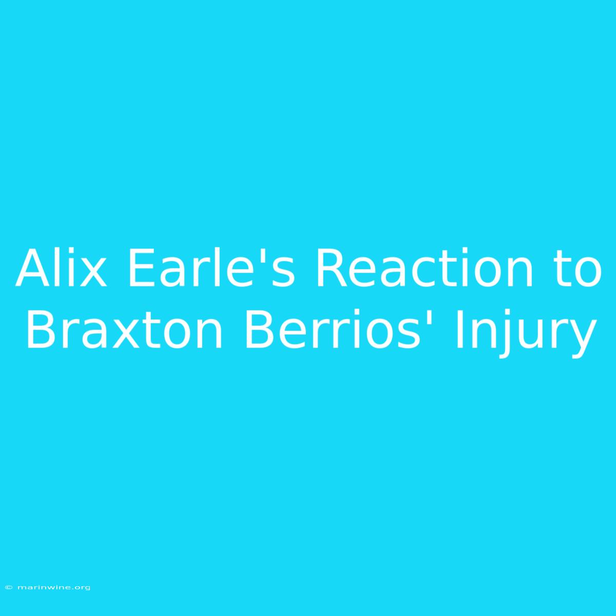 Alix Earle's Reaction To Braxton Berrios' Injury