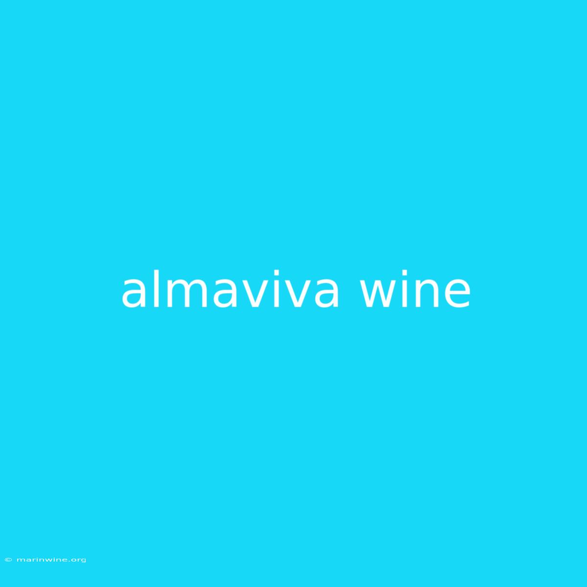 Almaviva Wine