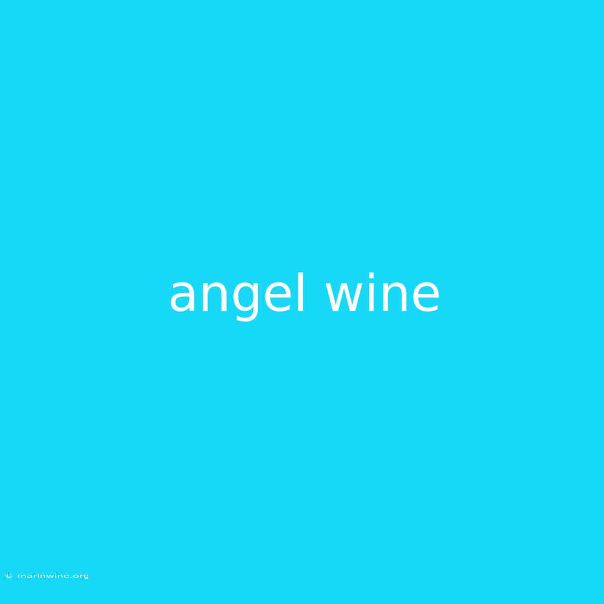 Angel Wine