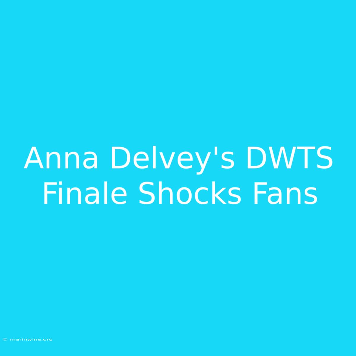 Anna Delvey's DWTS Finale Shocks Fans