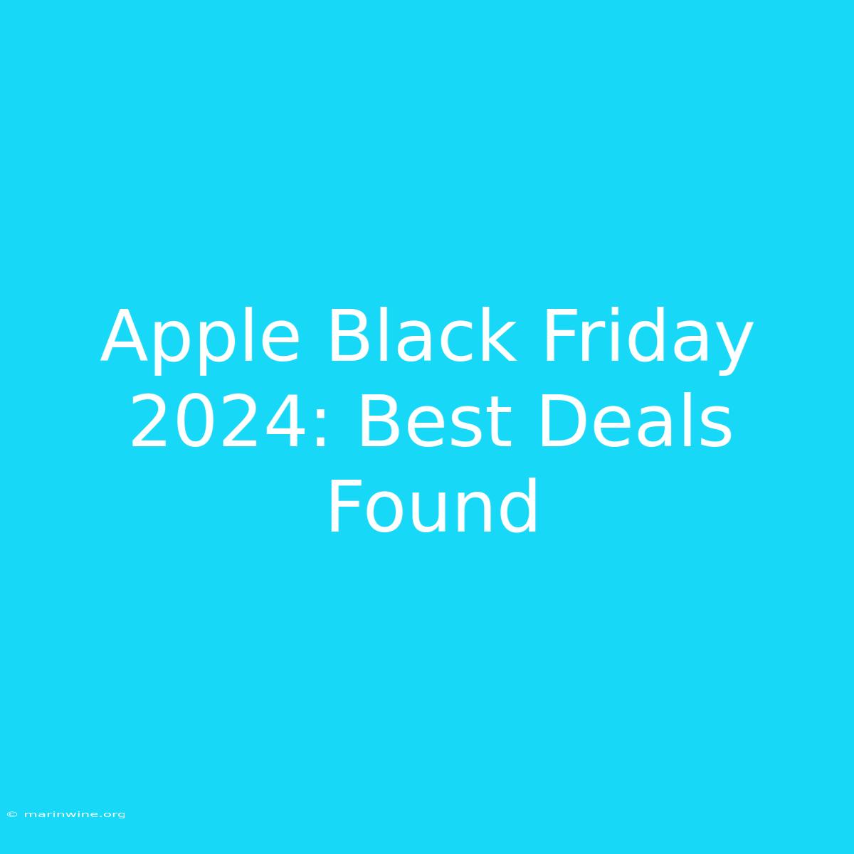 Apple Black Friday 2024: Best Deals Found