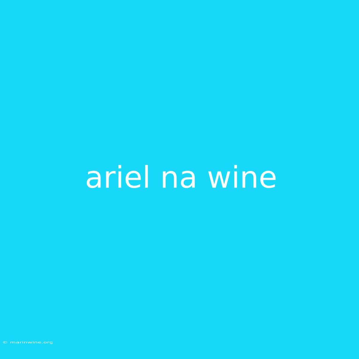 Ariel Na Wine