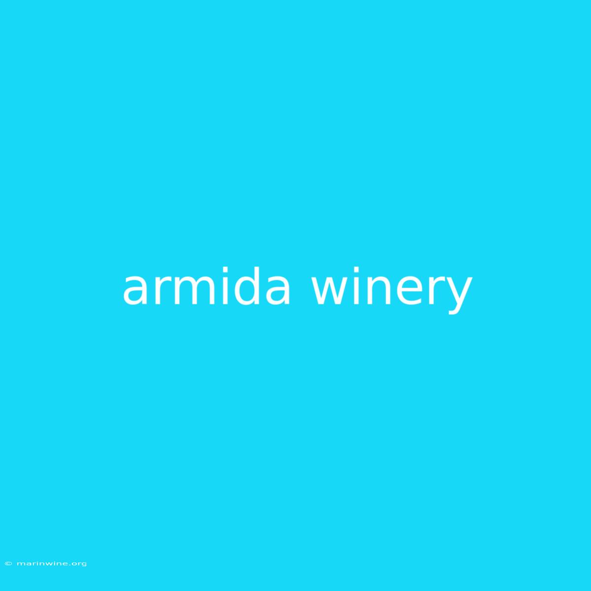 Armida Winery