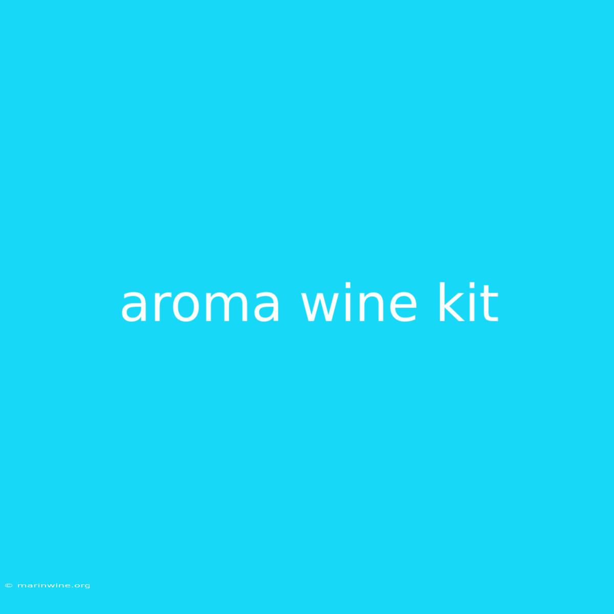 Aroma Wine Kit