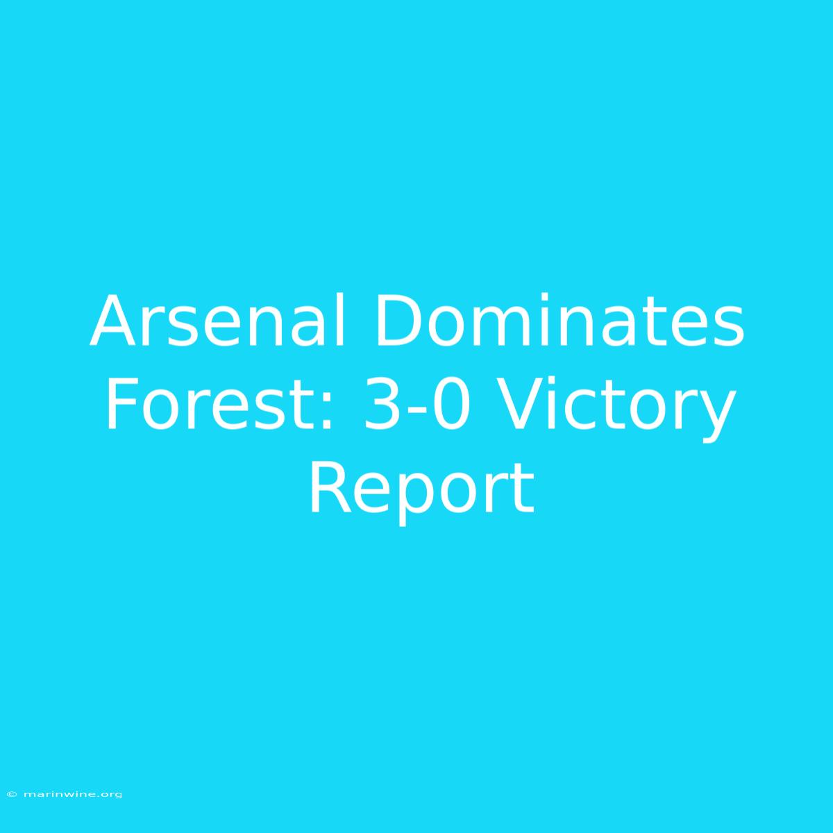 Arsenal Dominates Forest: 3-0 Victory Report