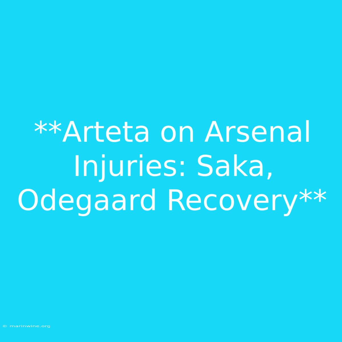 **Arteta On Arsenal Injuries: Saka, Odegaard Recovery**