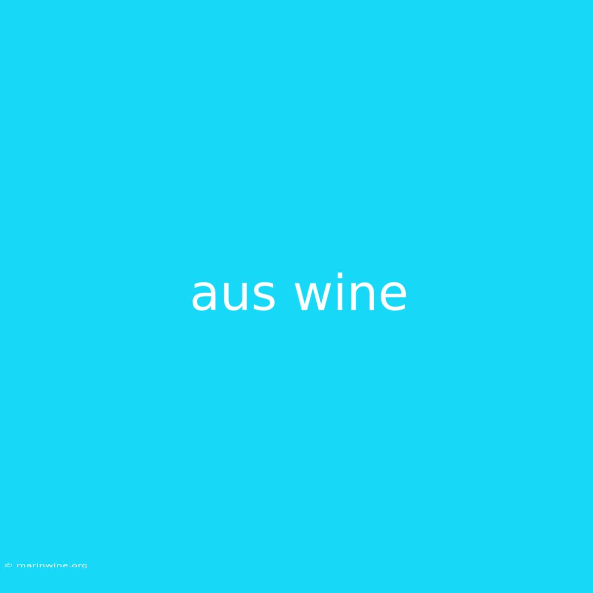 Aus Wine