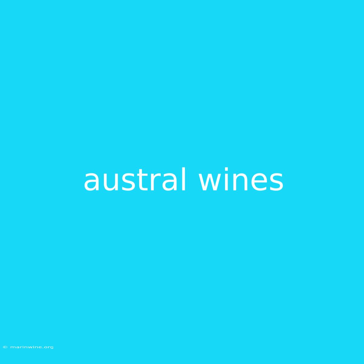 Austral Wines