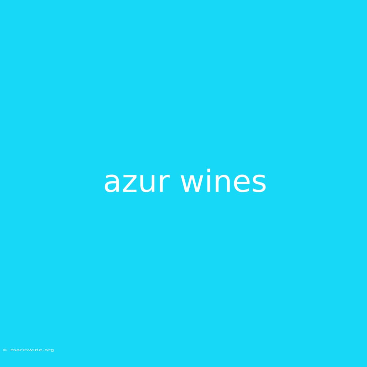 Azur Wines