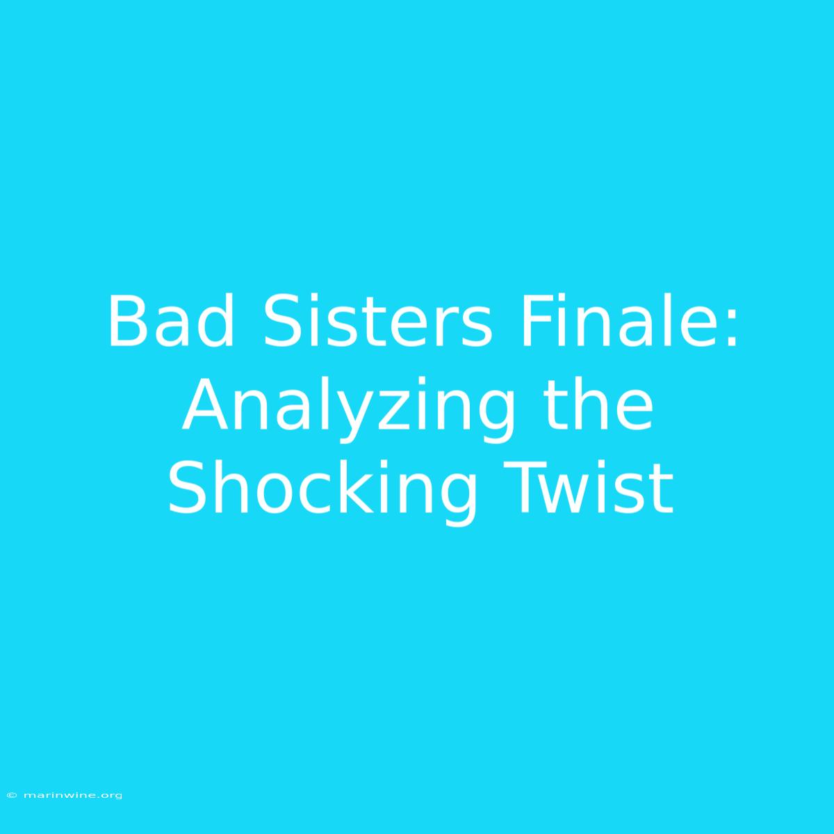 Bad Sisters Finale: Analyzing The Shocking Twist