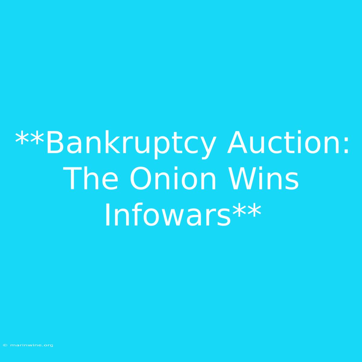 **Bankruptcy Auction: The Onion Wins Infowars** 