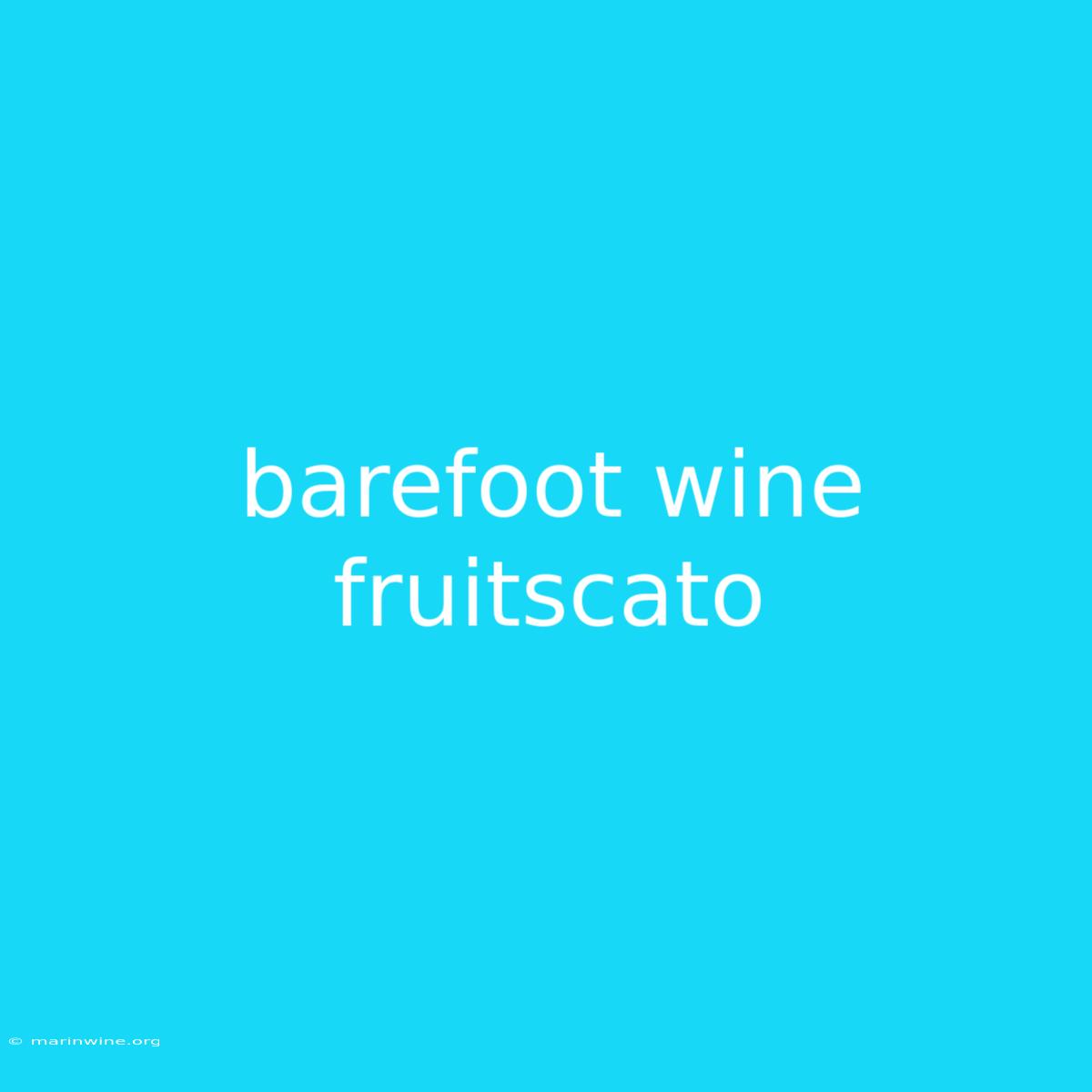 Barefoot Wine Fruitscato