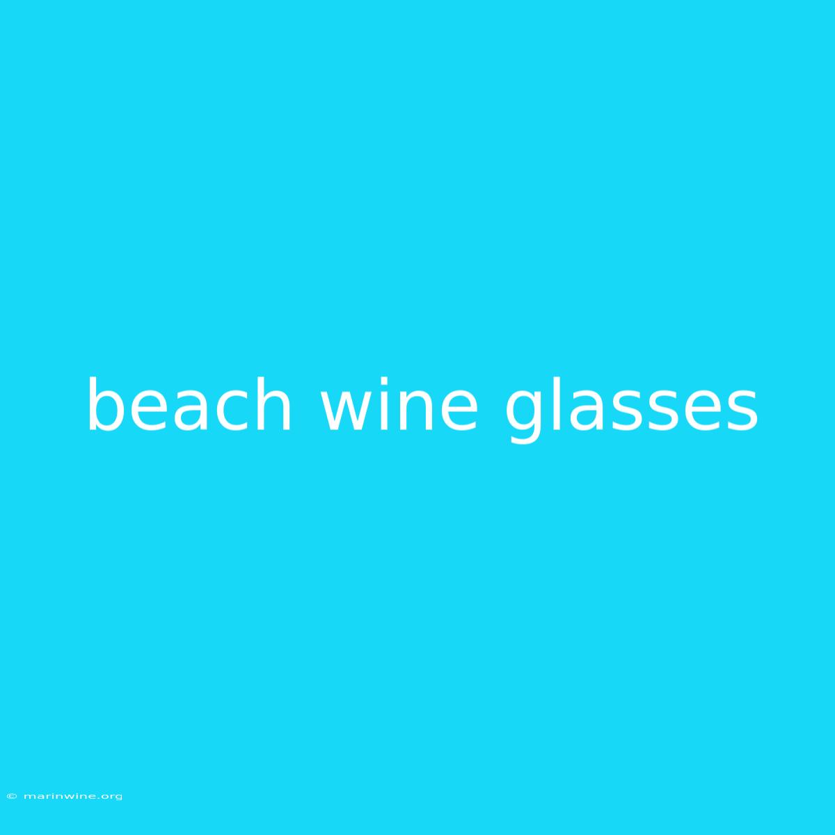 Beach Wine Glasses