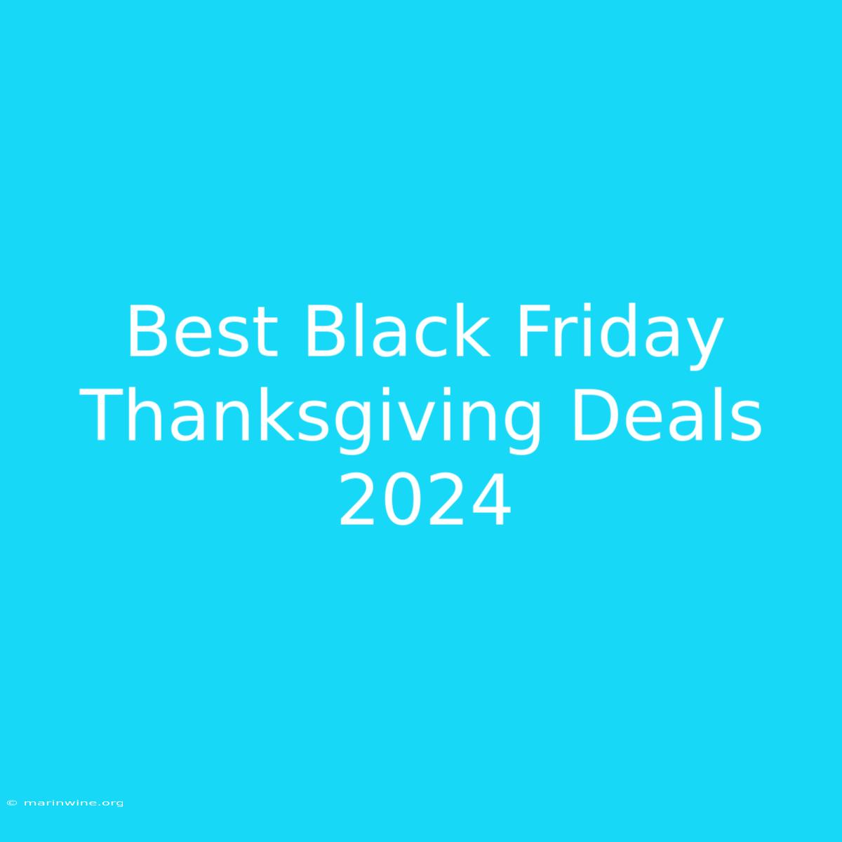 Best Black Friday Thanksgiving Deals 2024