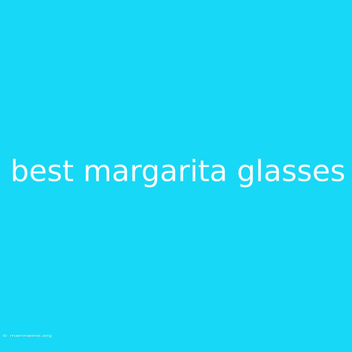 Best Margarita Glasses