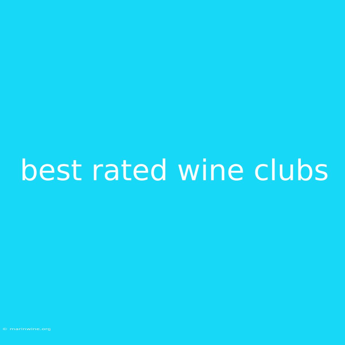 Best Rated Wine Clubs