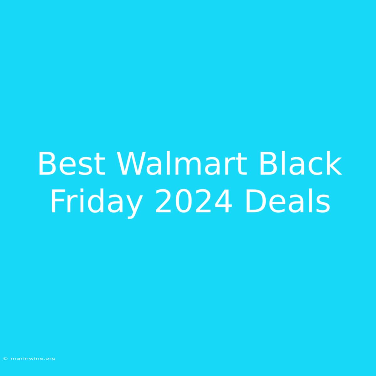 Best Walmart Black Friday 2024 Deals