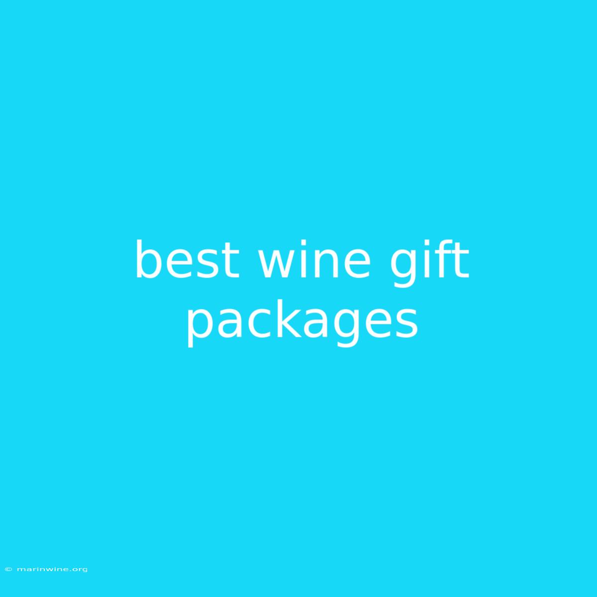 Best Wine Gift Packages