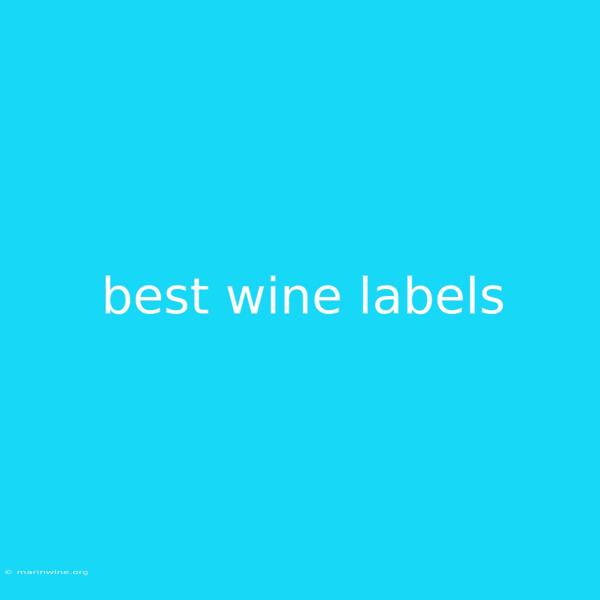 Best Wine Labels