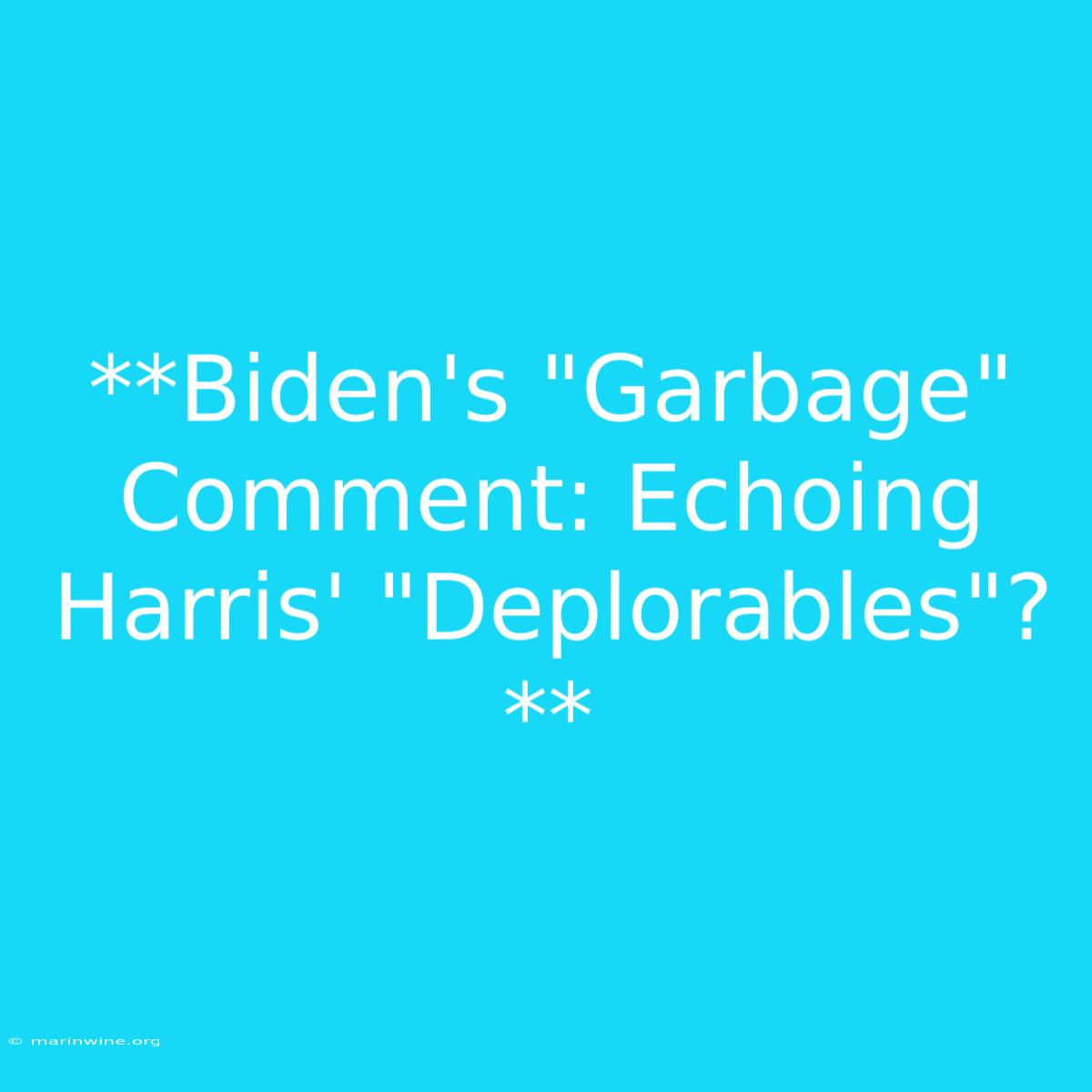 **Biden's 