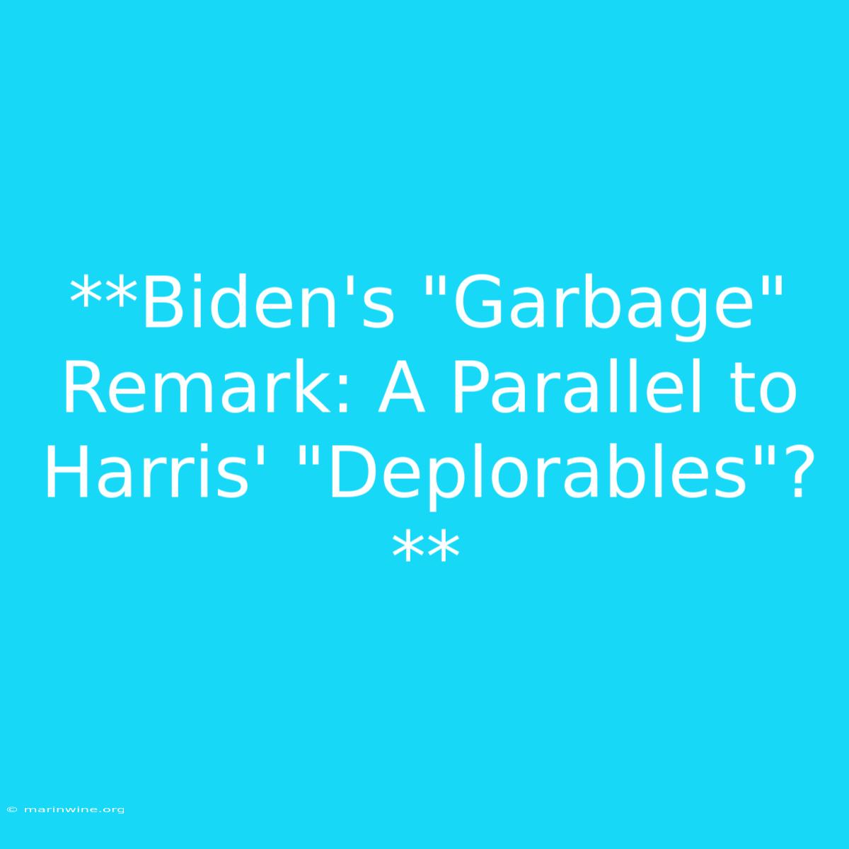 **Biden's 