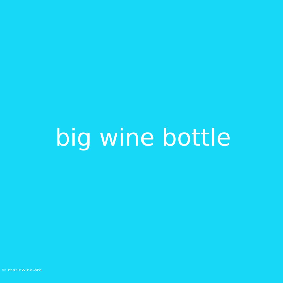 Big Wine Bottle