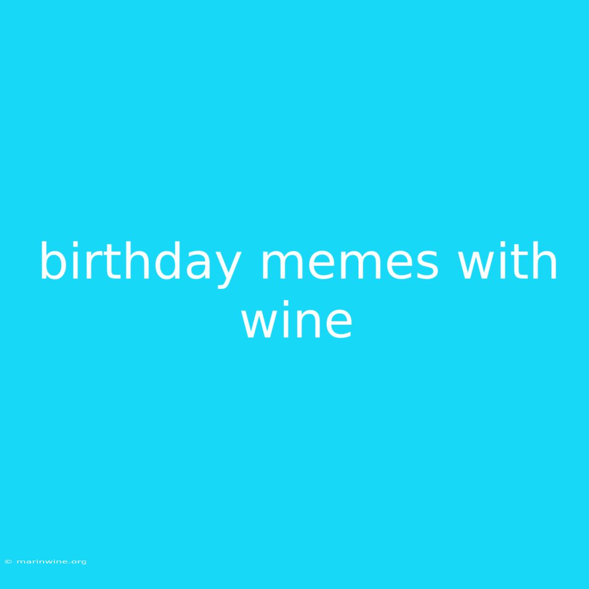 Birthday Memes With Wine