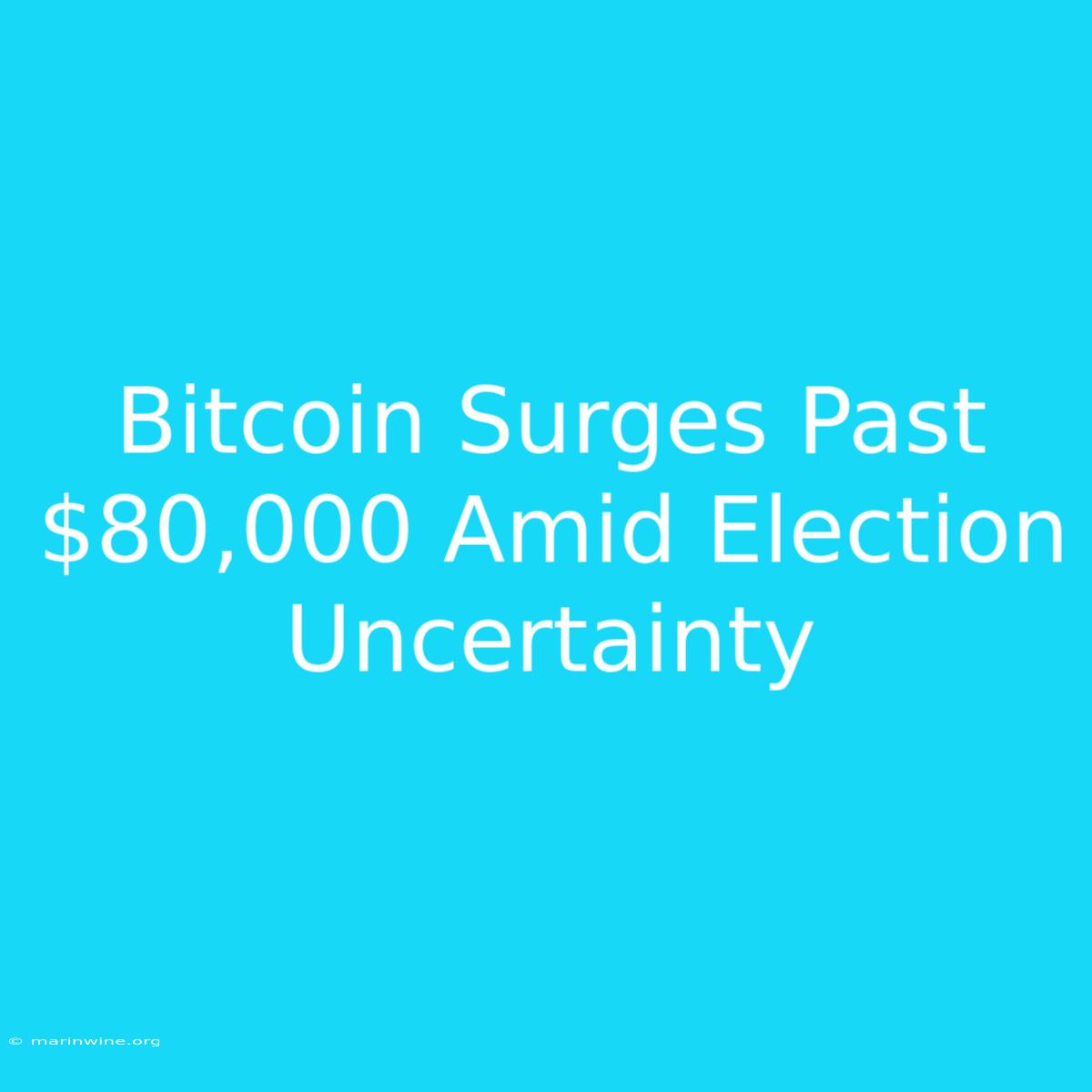 Bitcoin Surges Past $80,000 Amid Election Uncertainty