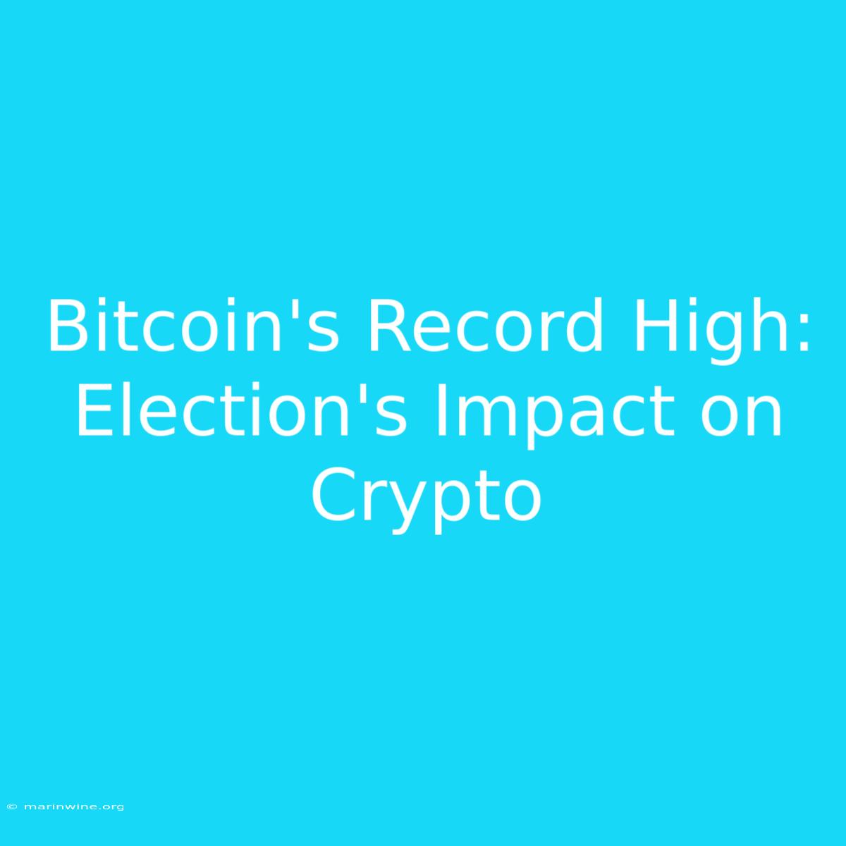 Bitcoin's Record High: Election's Impact On Crypto