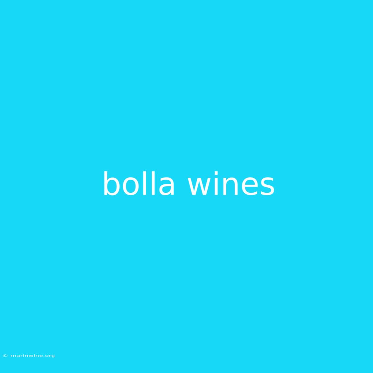 Bolla Wines