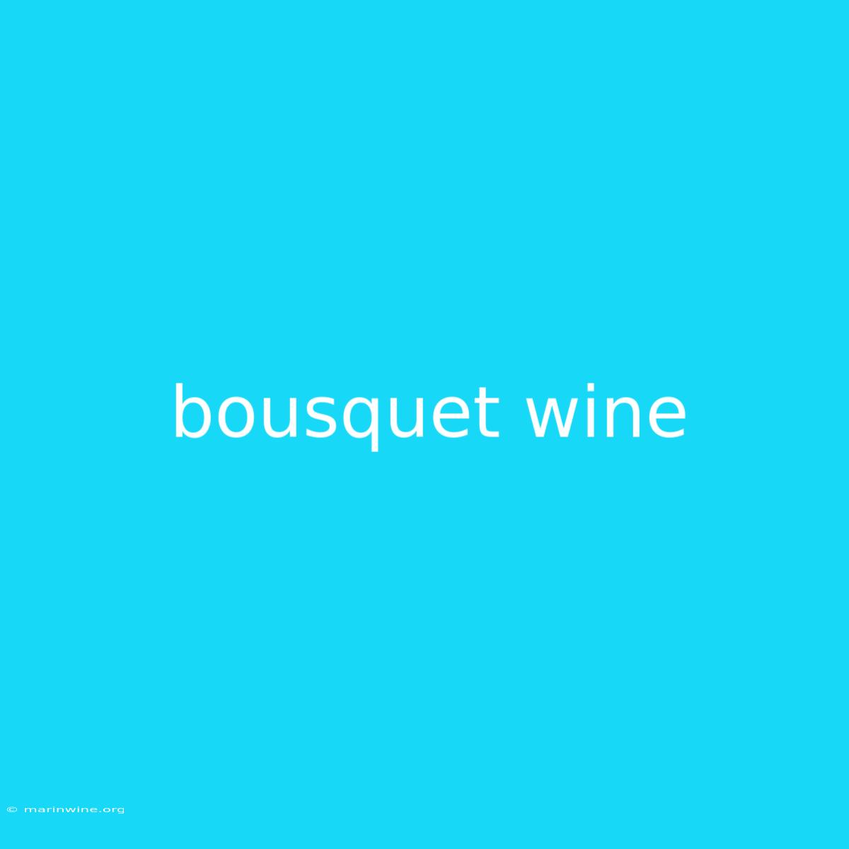 Bousquet Wine