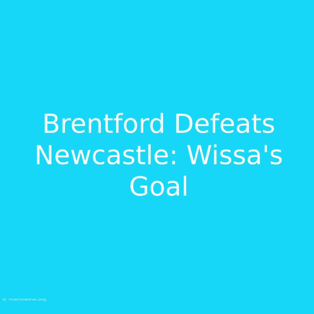 Brentford Defeats Newcastle: Wissa's Goal