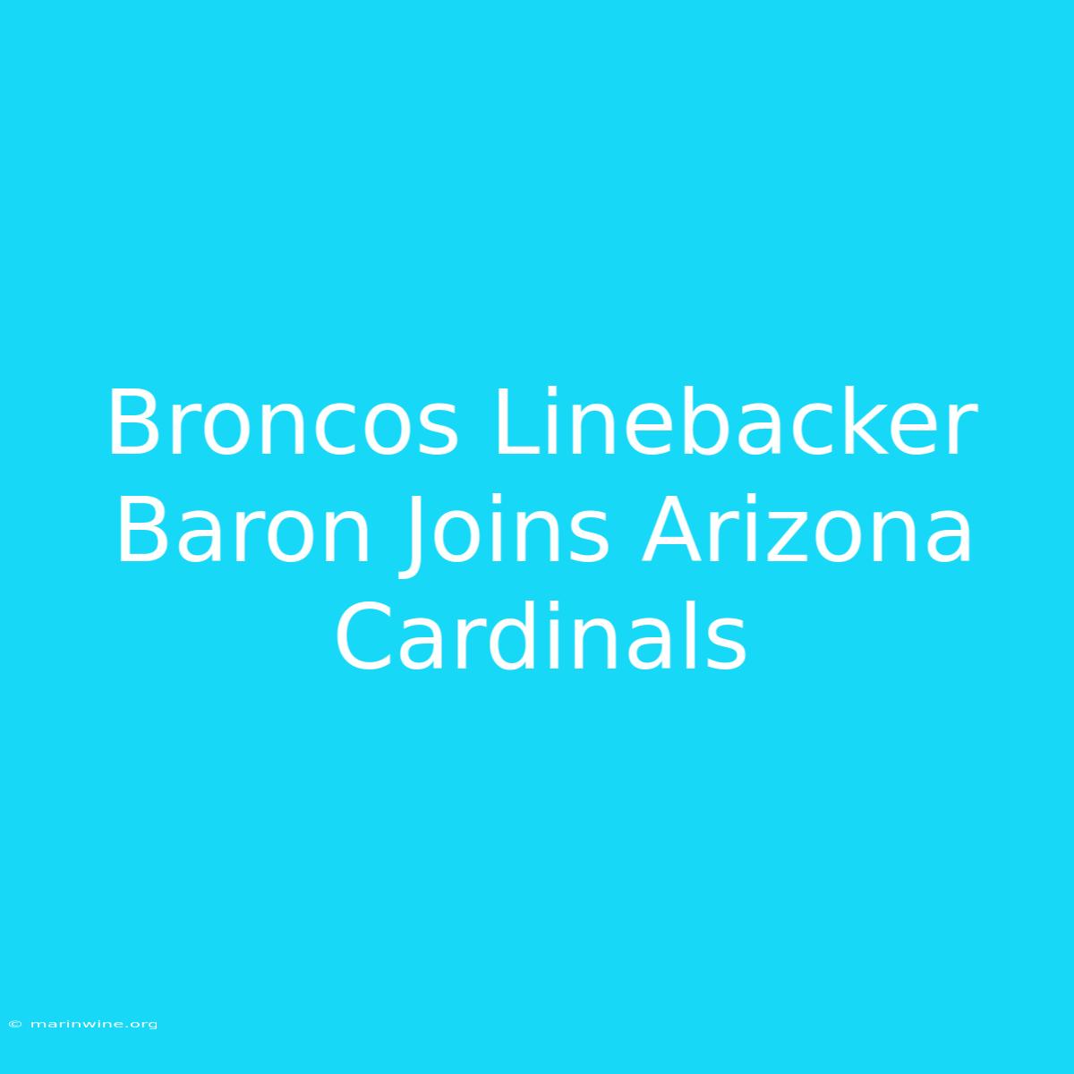 Broncos Linebacker Baron Joins Arizona Cardinals