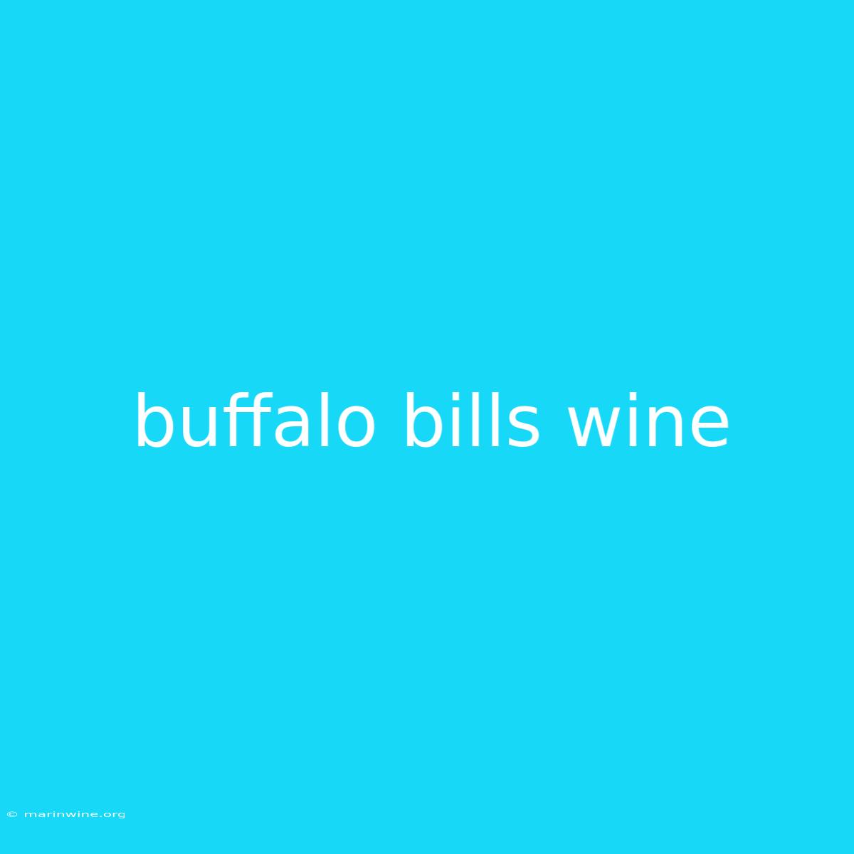 Buffalo Bills Wine