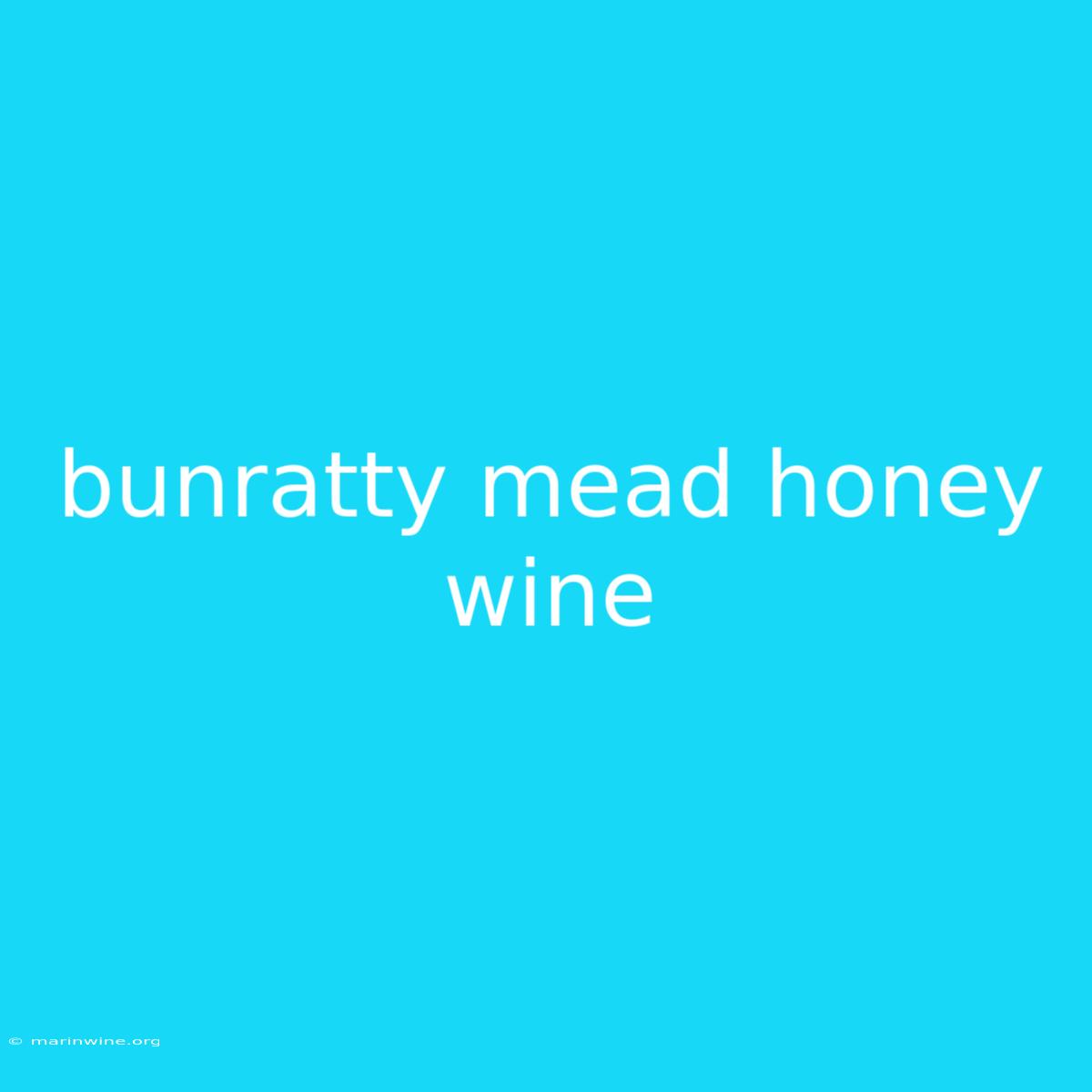 Bunratty Mead Honey Wine